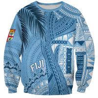 Fiji Rugby Personalised Bula Masi Sweatshirt Fish Tail Kaivity Cibi - Turquoise