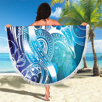 Aloha Hawaii Turtle Beach Blanket Teal Purple Ribbon LT7 - Polynesian Pride