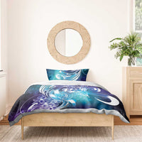Aloha Hawaii Turtle Bedding Set Teal Purple Ribbon - Polynesian Pride