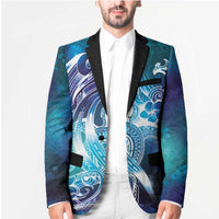 Aloha Hawaii Turtle Blazer Teal Purple Ribbon - Polynesian Pride