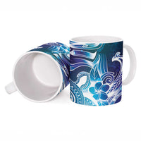 Aloha Hawaii Turtle Ceramic Mug Teal Purple Ribbon LT7 - Polynesian Pride