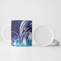 Aloha Hawaii Turtle Ceramic Mug Teal Purple Ribbon LT7 - Polynesian Pride