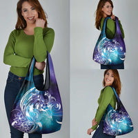 Aloha Hawaii Turtle Grocery Bag Teal Purple Ribbon LT7 - Polynesian Pride