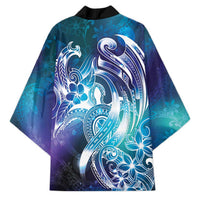 Aloha Hawaii Turtle Kimono Teal Purple Ribbon LT7 - Polynesian Pride