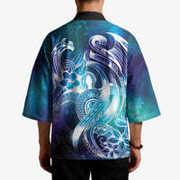 Aloha Hawaii Turtle Kimono Teal Purple Ribbon LT7 - Polynesian Pride