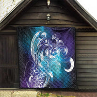 Aloha Hawaii Turtle Quilt Teal Purple Ribbon - Polynesian Pride