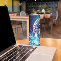 Aloha Hawaii Turtle Skinny Tumbler Teal Purple Ribbon - Polynesian Pride