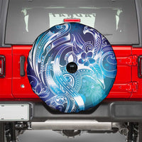 Aloha Hawaii Turtle Spare Tire Cover Teal Purple Ribbon - Polynesian Pride