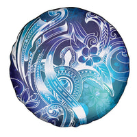 Aloha Hawaii Turtle Spare Tire Cover Teal Purple Ribbon - Polynesian Pride