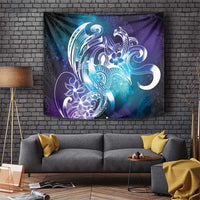 Aloha Hawaii Turtle Tapestry Teal Purple Ribbon - Polynesian Pride