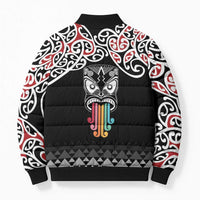 Kia Kaha Te Reo Maori Bomber Puffer Jacket 50 Years Mo Ake Tonu Te Reo - Polynesian Pride