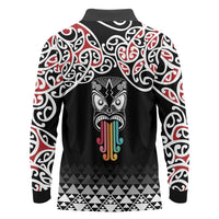 Kia Kaha Te Reo Maori Long Sleeve Polo Shirt 50 Years Mo Ake Tonu Te Reo - Polynesian Pride