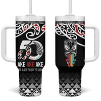 Kia Kaha Te Reo Maori Tumbler With Handle 50 Years Mo Ake Tonu Te Reo - Polynesian Pride