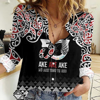 Kia Kaha Te Reo Maori Women Casual Shirt 50 Years Mo Ake Tonu Te Reo - Polynesian Pride