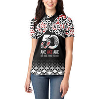 Kia Kaha Te Reo Maori Women Polo Shirt 50 Years Mo Ake Tonu Te Reo - Polynesian Pride