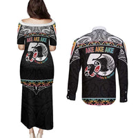 50 Years Kia Kaha Te Reo Maori Couples Matching Puletasi and Long Sleeve Button Shirt Ake Ake Ake! - Polynesian Pride