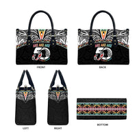 50 Years Kia Kaha Te Reo Maori Leather Bag Ake Ake Ake! - Polynesian Pride