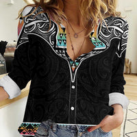 50 Years Kia Kaha Te Reo Maori Women Casual Shirt Ake Ake Ake! - Polynesian Pride