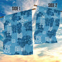 Hawaii Tapa Garden Flag Hibiscus Mix Hawaiian Quilt Patches - Blue LT7 - Polynesian Pride