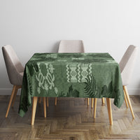 Hawaii Tapa Tablecloth Hibiscus Mix Hawaiian Quilt Patches - Sage Green LT7 - Polynesian Pride