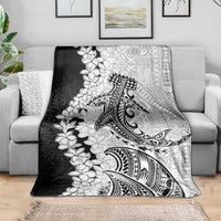 Polynesian Plumeria Lei Blanket with Hammerhead Shark LT7 - Polynesian Pride