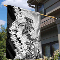 Polynesian Plumeria Lei Garden Flag with Hammerhead Shark LT7 - Polynesian Pride