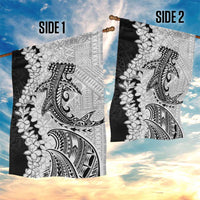 Polynesian Plumeria Lei Garden Flag with Hammerhead Shark LT7 - Polynesian Pride