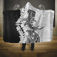 Polynesian Plumeria Lei Hooded Blanket with Hammerhead Shark LT7 - Polynesian Pride