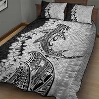 Polynesian Plumeria Lei Quilt Bed Set with Hammerhead Shark LT7 - Polynesian Pride