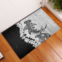 Polynesian Plumeria Lei Rubber Doormat with Hammerhead Shark LT7 - Polynesian Pride