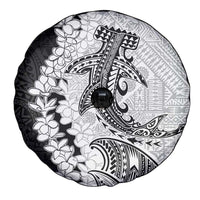 Polynesian Plumeria Lei Spare Tire Cover with Hammerhead Shark LT7 - Polynesian Pride