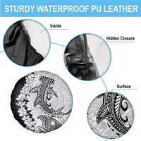 Polynesian Plumeria Lei Spare Tire Cover with Hammerhead Shark LT7 - Polynesian Pride