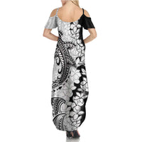 Polynesian Plumeria Lei Summer Maxi Dress with Hammerhead Shark LT7 - Polynesian Pride