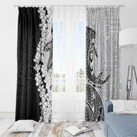 Polynesian Plumeria Lei Window Curtain with Hammerhead Shark LT7 - Polynesian Pride