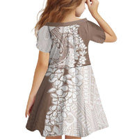 Polynesian Beige Plumeria Lei Family Matching Mermaid Dress and Hawaiian Shirt with Hammerhead Shark