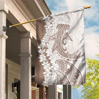 Polynesian Beige Plumeria Lei Garden Flag with Hammerhead Shark LT7 House Flag Beige - Polynesian Pride