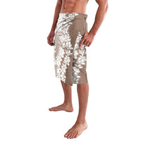 Polynesian Beige Plumeria Lei Lavalava with Hammerhead Shark LT7 - Polynesian Pride