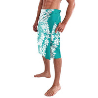 Polynesian Teal Plumeria Lei Lavalava with Hammerhead Shark LT7 - Polynesian Pride