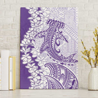 Polynesian Purple Plumeria Lei Canvas Wall Art with Hammerhead Shark LT7 Without Frame Purple - Polynesian Pride