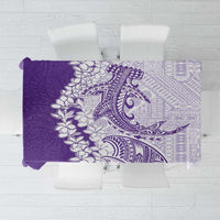 Polynesian Purple Plumeria Lei Tablecloth with Hammerhead Shark LT7 Purple - Polynesian Pride