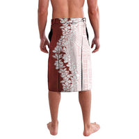 Polynesian Crimson Plumeria Lei Lavalava with Hammerhead Shark LT7 - Polynesian Pride