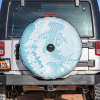 Polynesian Turquoise Plumeria Lei Spare Tire Cover with Hammerhead Shark LT7 Turquoise - Polynesian Pride