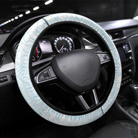 Polynesian Turquoise Plumeria Lei Steering Wheel Cover with Hammerhead Shark LT7 Universal Fit Turquoise - Polynesian Pride
