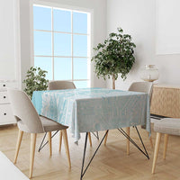 Polynesian Turquoise Plumeria Lei Tablecloth with Hammerhead Shark LT7 - Polynesian Pride