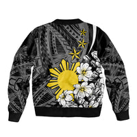 Philippines Sampaguita Personalised Bomber Jacket Women's Day LT7 - Polynesian Pride