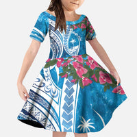 Hafa Adai Guam Family Matching Summer Maxi Dress and Hawaiian Shirt Crystal Waves