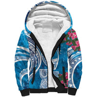 Hafa Adai Guam Sherpa Hoodie Crystal Waves
