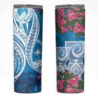 Hafa Adai Guam Skinny Tumbler Crystal Waves