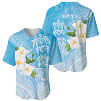 Personalized Guam Chamorro Baseball Jersey Turtles and Guasali Flowers