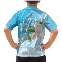 Personalized Guam Chamorro Family Matching Mermaid Dress and Hawaiian Shirt Turtles and Guasali Flowers
